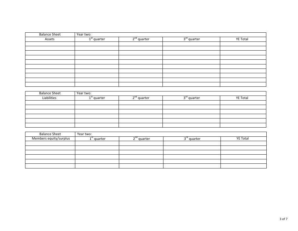 Form FIN478 Workers Compensation Self-insurance Group (Sig) Financial Pro Forma - Texas, Page 3
