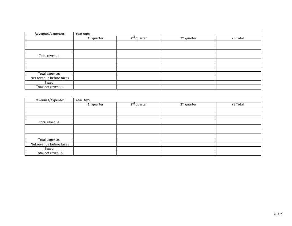 Form FIN478 Workers Compensation Self-insurance Group (Sig) Financial Pro Forma - Texas, Page 4
