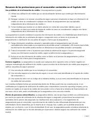 Formulario PC328 (CD-1) Divulgacion Del Uso De La Informacion De Credito - Texas (Spanish), Page 2