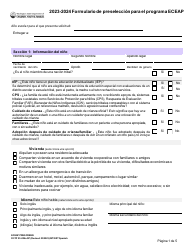 Document preview: DCYF Formulario 05-006A Formulario De Preseleccion Para El Programa Eceap - Washington (Spanish), 2024