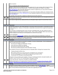 DSHS Form 10-685 Companion Home Provider Supplemental Information - Washington, Page 3