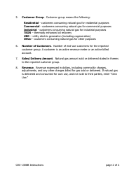 Instructions for Form CEC-1308C Gas Retailer Quarterly Report - California, Page 2