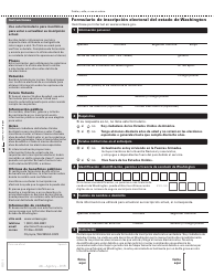 Document preview: Formulario De Inscripcion Electoral Del Estado De Washington - Washington (Spanish)