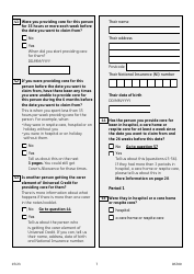 Form DS700 Carer&#039;s Allowance Claim Form - United Kingdom, Page 7