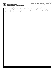 DOT Form 272-066 Title VI Complaint Form - Washington (Tagalog), Page 2