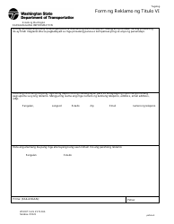 DOT Form 272-066 Title VI Complaint Form - Washington (Tagalog), Page 3