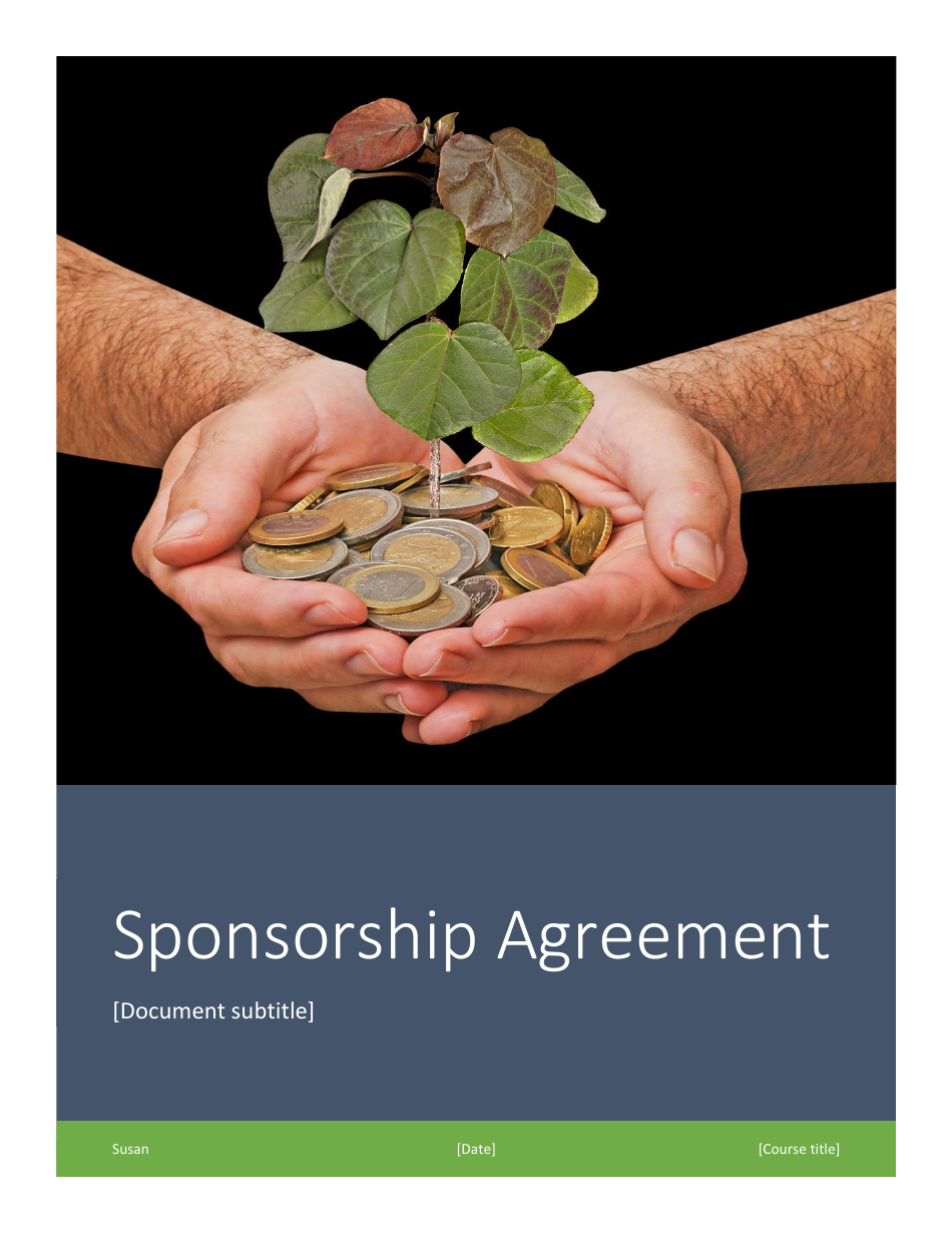 Event Sponsorship Agreement Template, Page 1