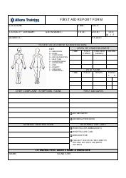 Document preview: First Aid Report Form - Allens Training