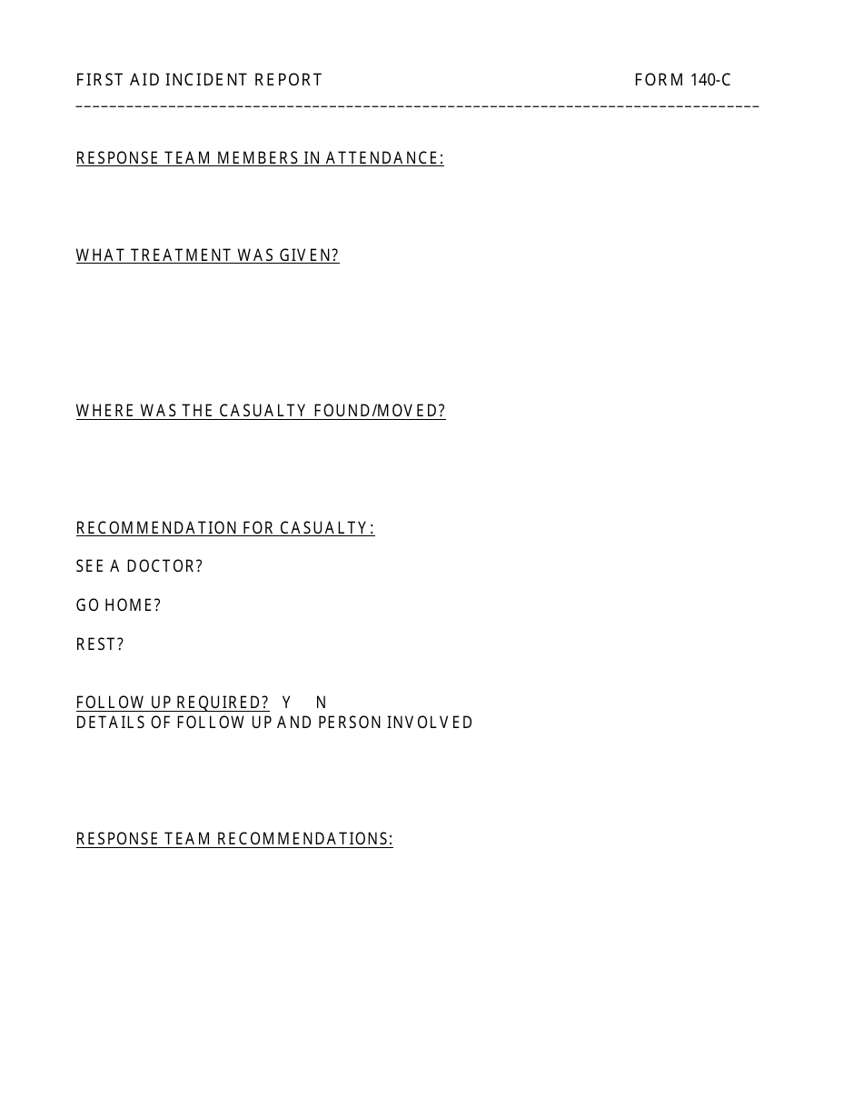 First Aid Incident Report Template - Limestone District School Board, Page 2