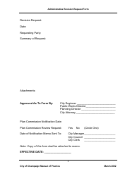 Document preview: Administrative Revision Request Form - City of Champaign, Illinois