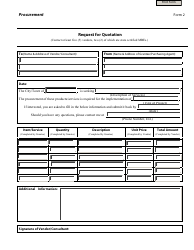 Document preview: Request Form for Quotation