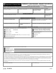 VA Form 10-10172 Community Care Provider - Request for Service