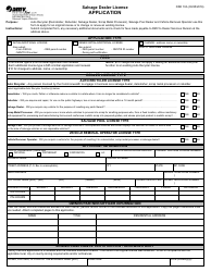 Form DSD10A Salvage Dealer License Application - Virginia