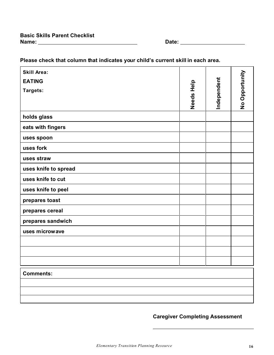 Elementary Transition Planning Resource - Prince Edward Island, Canada, Page 17