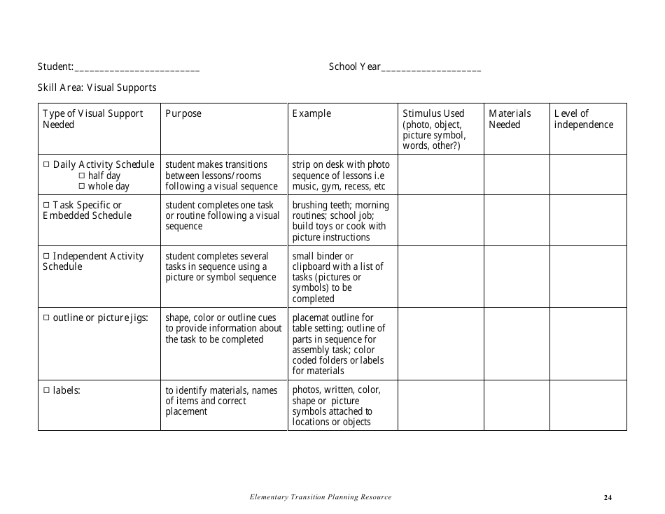 Elementary Transition Planning Resource - Prince Edward Island, Canada, Page 25