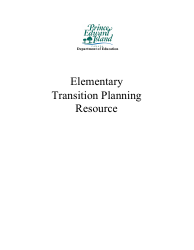 Elementary Transition Planning Resource - Prince Edward Island, Canada, Page 2