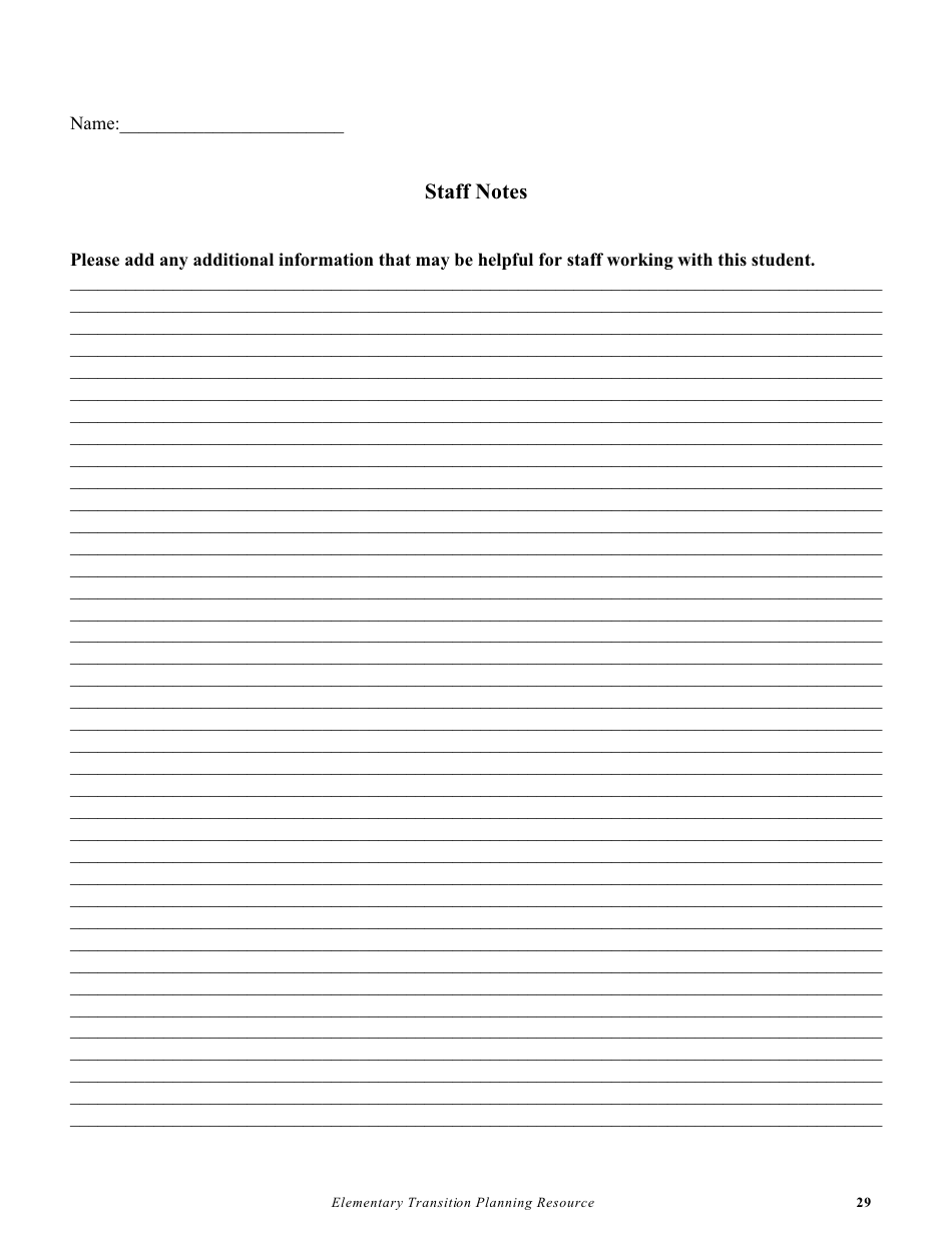 Elementary Transition Planning Resource - Prince Edward Island, Canada, Page 30