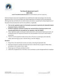 Document preview: Form 05-24-006 Test Security Agreement Level 4 - Alaska, 2024