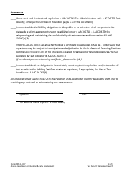 Form 05-24-007 Test Security Agreement Level 5 - Alaska, Page 4