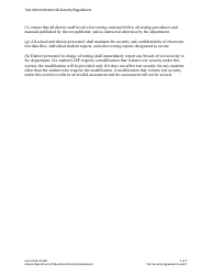 Form 05-24-007 Test Security Agreement Level 5 - Alaska, Page 7