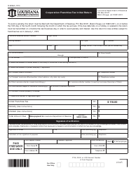 Form R-6906A Corporation Franchise Tax Initial Return - Louisiana