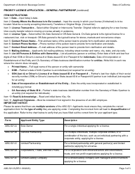 Form ABC-521-B Priority License Application - General Partnership - California, Page 3