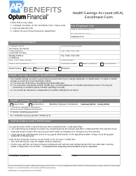 Document preview: Health Savings Account (Hsa) Enrollment Form - Arkansas