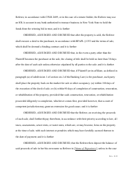 Order Confirming Referee Report and Judgment of Foreclosure and Sale - New York, Page 5