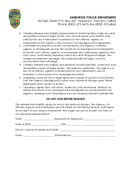 Police Officer Employment Application Packet - Hardwick Town, Vermont, Page 10
