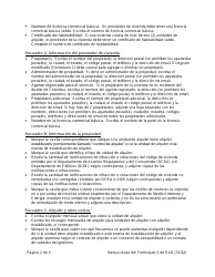 RAD Formulario 3 Registro O Solicitud De Exencion Para La Vivienda - Washington, D.C. (Spanish), Page 2