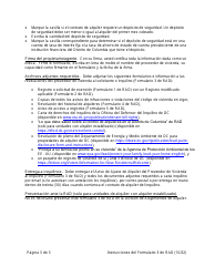 RAD Formulario 3 Registro O Solicitud De Exencion Para La Vivienda - Washington, D.C. (Spanish), Page 3