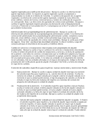 Instrucciones para RAD Formulario 2 Registro Modificado - Washington, D.C. (Spanish), Page 3