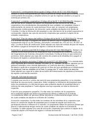 Instrucciones para RAD Formulario 1 Registro O Solicitud De Exencion Para La Vivienda - Washington, D.C. (Spanish), Page 5