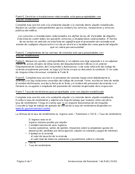 Instrucciones para RAD Formulario 1 Registro O Solicitud De Exencion Para La Vivienda - Washington, D.C. (Spanish), Page 6