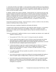 Instrucciones para RAD Formulario 9 Certificado De Ajuste De Alquiler - Washington, D.C. (Spanish), Page 2