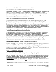Instructions for RAD Form 1 Registration Claim of Exemption Form - Washington, D.C. (French), Page 3