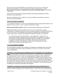 Instructions for RAD Form 1 Registration Claim of Exemption Form - Washington, D.C. (French), Page 4