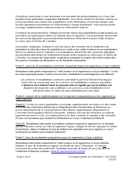 Instructions for RAD Form 1 Registration Claim of Exemption Form - Washington, D.C. (French), Page 6