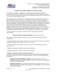 Instructions for RAD Form 9 Certificate of Rent Adjustment - Washington, D.C. (French)