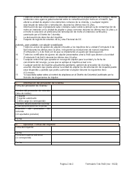 RAD Formulario 5 Aviso De Acceso a Registros - Washington, D.C. (Spanish), Page 2
