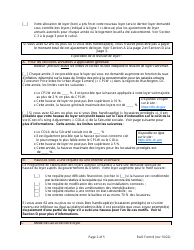RAD Form 8 Housing Provider&#039;s Notice to Tenant of Rent Adjustment - Washington, D.C. (French), Page 2