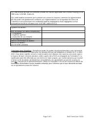 RAD Form 8 Housing Provider&#039;s Notice to Tenant of Rent Adjustment - Washington, D.C. (French), Page 5