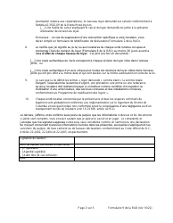 RAD Form 9 Certificate of Rent Adjustment - Washington, D.C. (French), Page 2