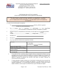 RAD Formulario 9 Certificado De Ajuste De Alquiler - Washington, D.C. (Spanish)