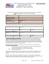 RAD Formulario 6 Registro De Exencion De Alquiler Por Edad O Discapacidad Del Inquilino (Solo Para Unidades De Alquiler Estabilizado) - Washington, D.C. (Spanish)