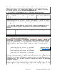 RAD Formulario 8 Aviso Del Proveedor De Vivienda Al Inquilino Sobre Ajuste De Alquiler (Solo Para Propiedades De Alquiler Estabilizado) - Washington, D.C. (Spanish), Page 3