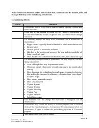 Form DH5083-MQA Masculinizing Medications for Patients With Gender Dysphoria Patient Information and Informed Consent - Florida, Page 5