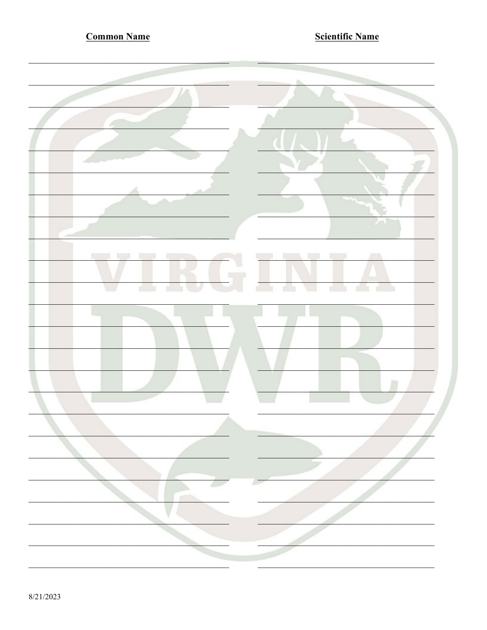 Application for Permit to Hold and Sell Certain Fish, Snakes, Snapping Turtles,  Hellgrammites for Sale (20  21 - Hold) - Virginia, Page 4