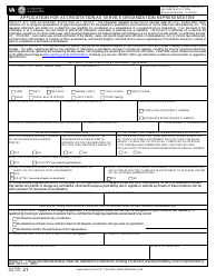 Document preview: VA Form 21 Application for Accreditation as Service Organization Representative