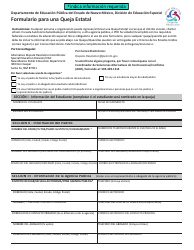 Document preview: Formulario Para Una Queja Estatal - New Mexico (Spanish)